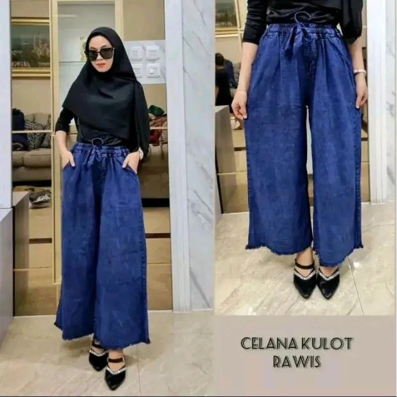 Daily Kulot Jeans Standar Jumbo Pinggang full Karet Muat BB 95 kg 6