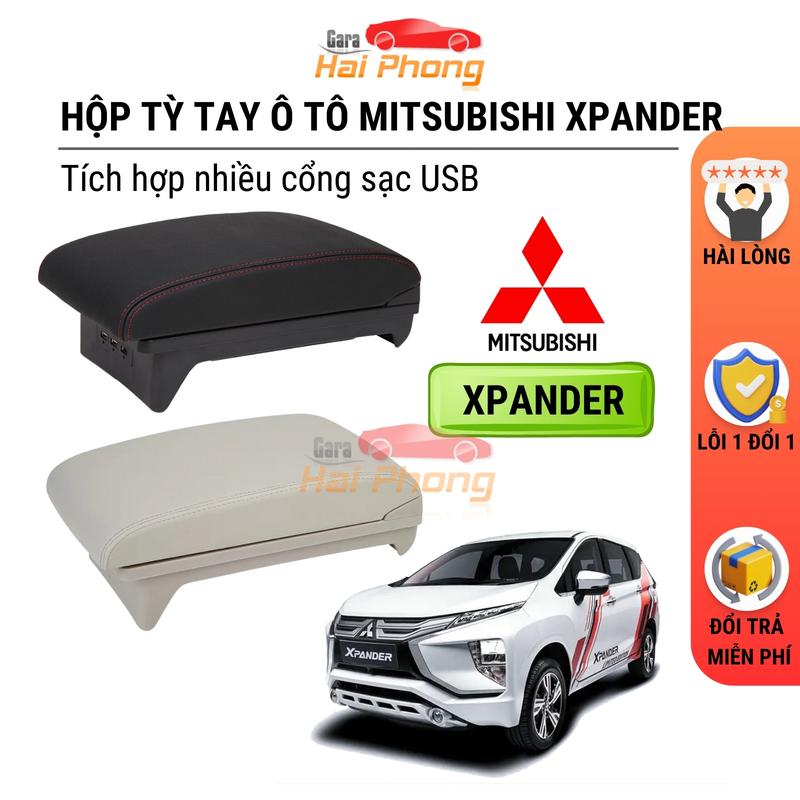 Hộp tỳ tay ô tô XPANDER mẫu bệt tích hợp 3 cổng sạc USB tiện dụng lắp đặt dễ dàng - Bảo hành 12 tháng