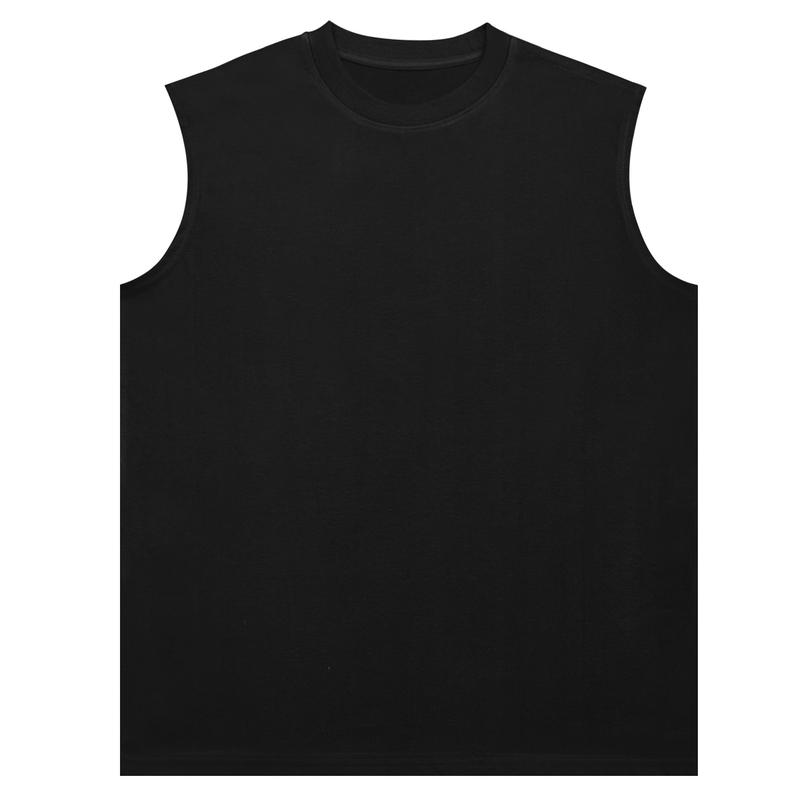 Product Introduction of Áo Vest Nam Dáng Rộng Màu Trơn 1 Mảnh Menswear Cổ Tròn 10
