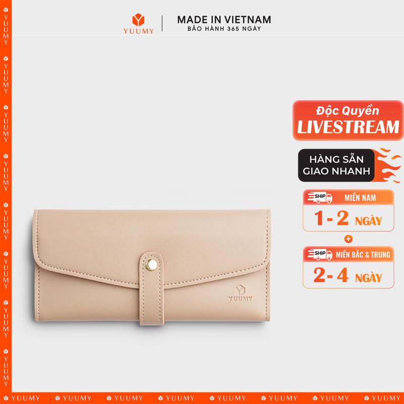   Độc quyền livestream  Ví Yuumy   Thời trang nữ kiểu cầm tay dáng dài - Ví da Seasand YV47   