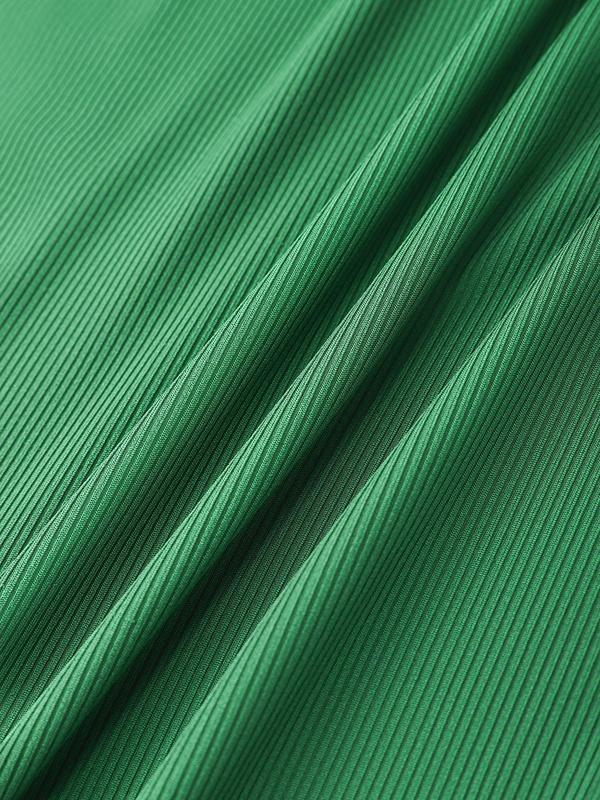 YOZY Solid Ribbed Crop Tank Top & Twist Split Skirt Set, Elegant Square Neck Sleeveless Top & High Waist Bodycon Skirt, 2024 Women's Summer Outfits for Party, Holiday, Vacation 8