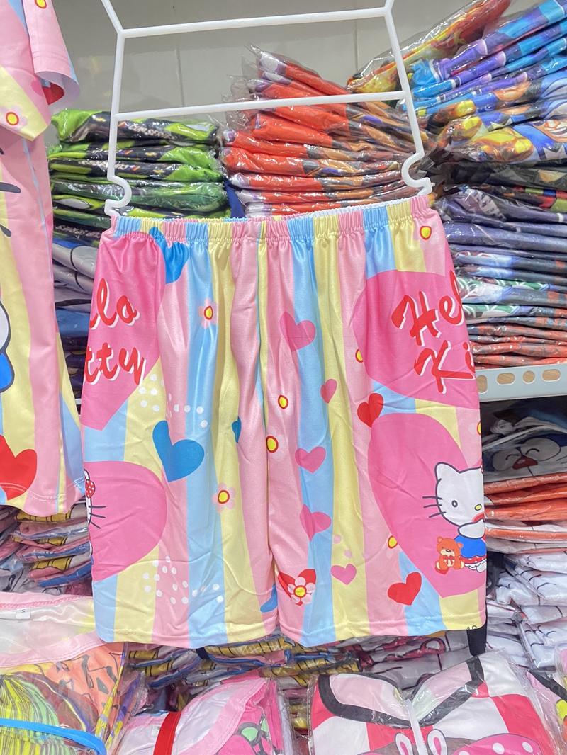 Product Introduction of Đồ Bộ Cho Bé Gái Hoạ Tiết Hoạt Hình 3D Mèo Hello Kitty  Dễ Thương, Thun Mềm Co Giãn. 5