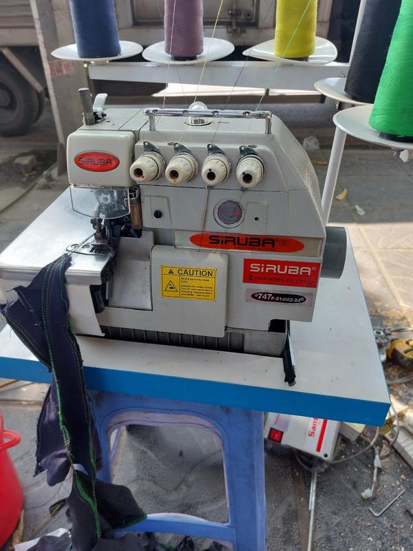 Máy vắt sổ Siruba 2kim 4 chỉ và 2 kim 5 chỉ CHÍNH HÃNG Phụ kiện máy may công nghiệp tặng vỉ 10 kim và nhíp gắp chỉ