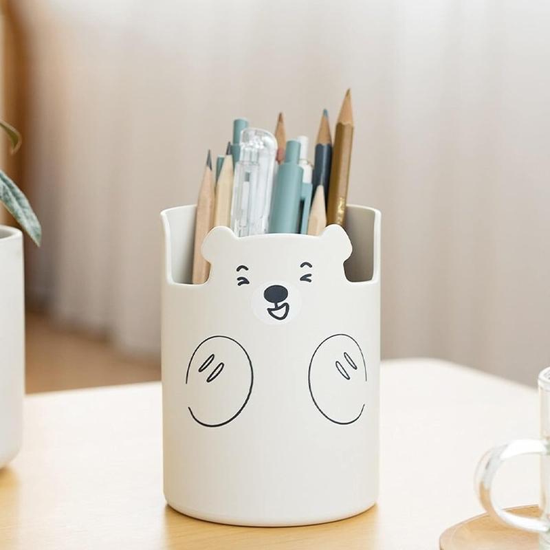 Product Introduction of Multifunctional Cartoon Pen Holder Desktop Round Organizer and Cup Storage Box for Office, School, and Home 6