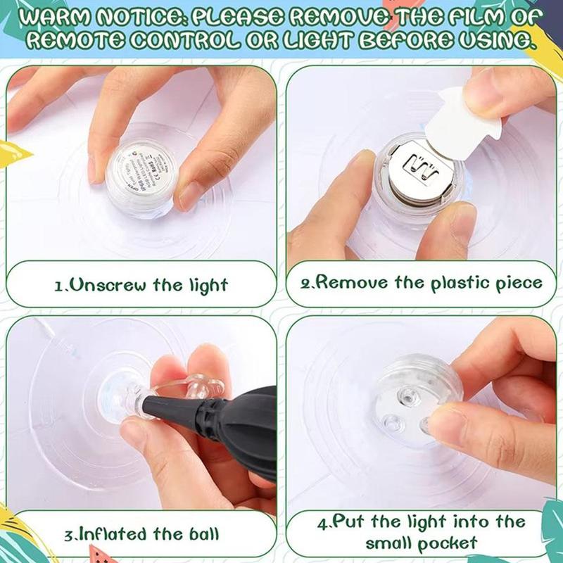 Bóng Bãi Biển LED, Chất Liệu PVC, Đèn Phát Sáng, Bóng Nước, Thích Hợp Cho Buổi Hòa Nhạc Ngoài Trời Và Tiệc Tùng, Bóng Trang Trí Đầy Màu Sắc, Đồ Chơi Bờ Biển Ngoài Trời, 1 Cái 6