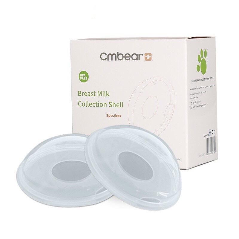  Hộp 2 phễu hứng sữa 2MAMA chống tràn Cmbear chất liệu silicon an toàn cho mẹ và bé cup hứng sữa 