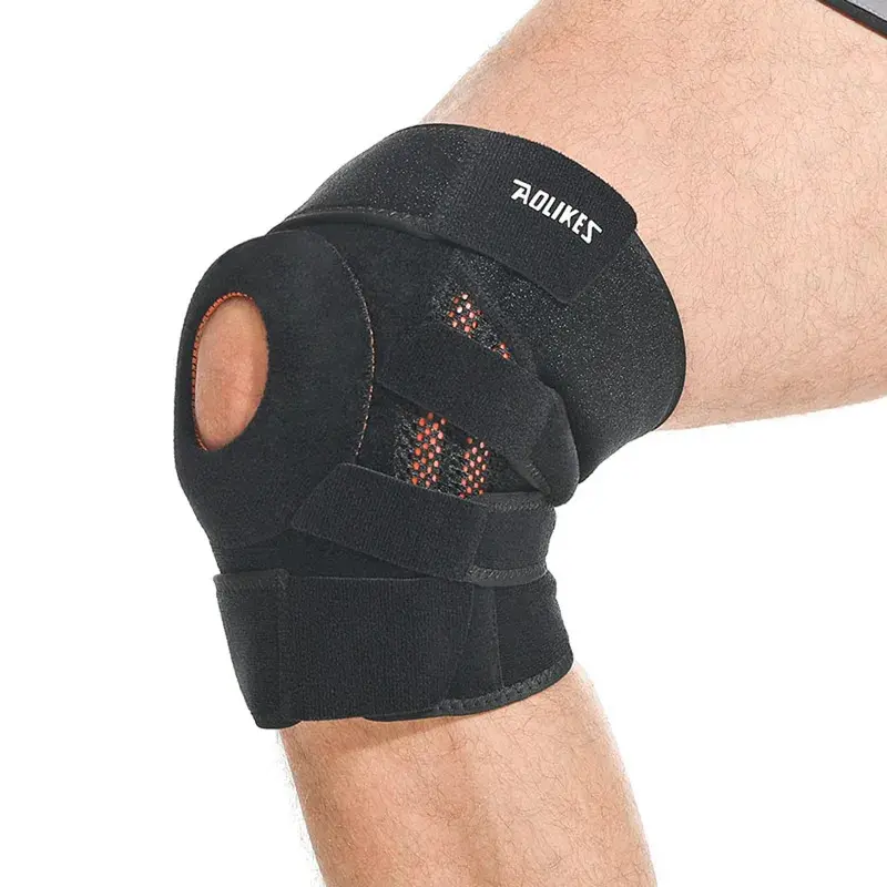 Nẹp Đầu Gối, AOLIKES, 1 Cặp, với Ổn Định bên, để Giảm Đau Đầu Gối, Hỗ trợ đầu gối Xương bánh chè, Thích hợp cho nam và nữ, Lý Tưởng cho các môn thể thao như Chạy, Bóng chuyền, Leo Núi 1