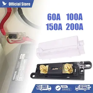 60/100/150/200A Box Sekering Fuse Audio ANL Holder Amper Mobil Sekring