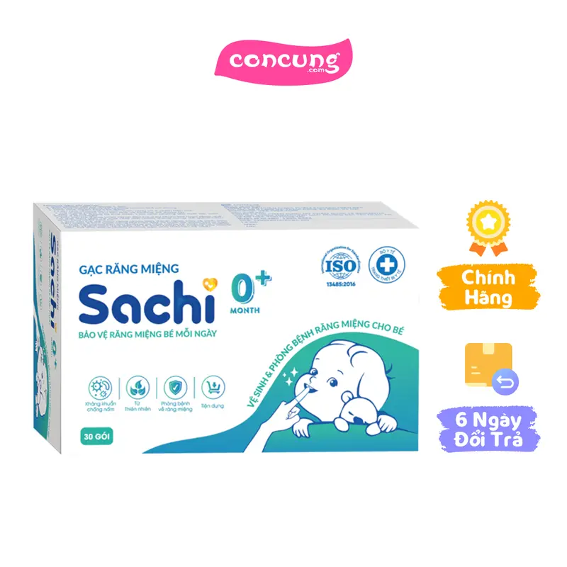 Gạc răng miệng Sachi (30 miếng/ hộp) 0