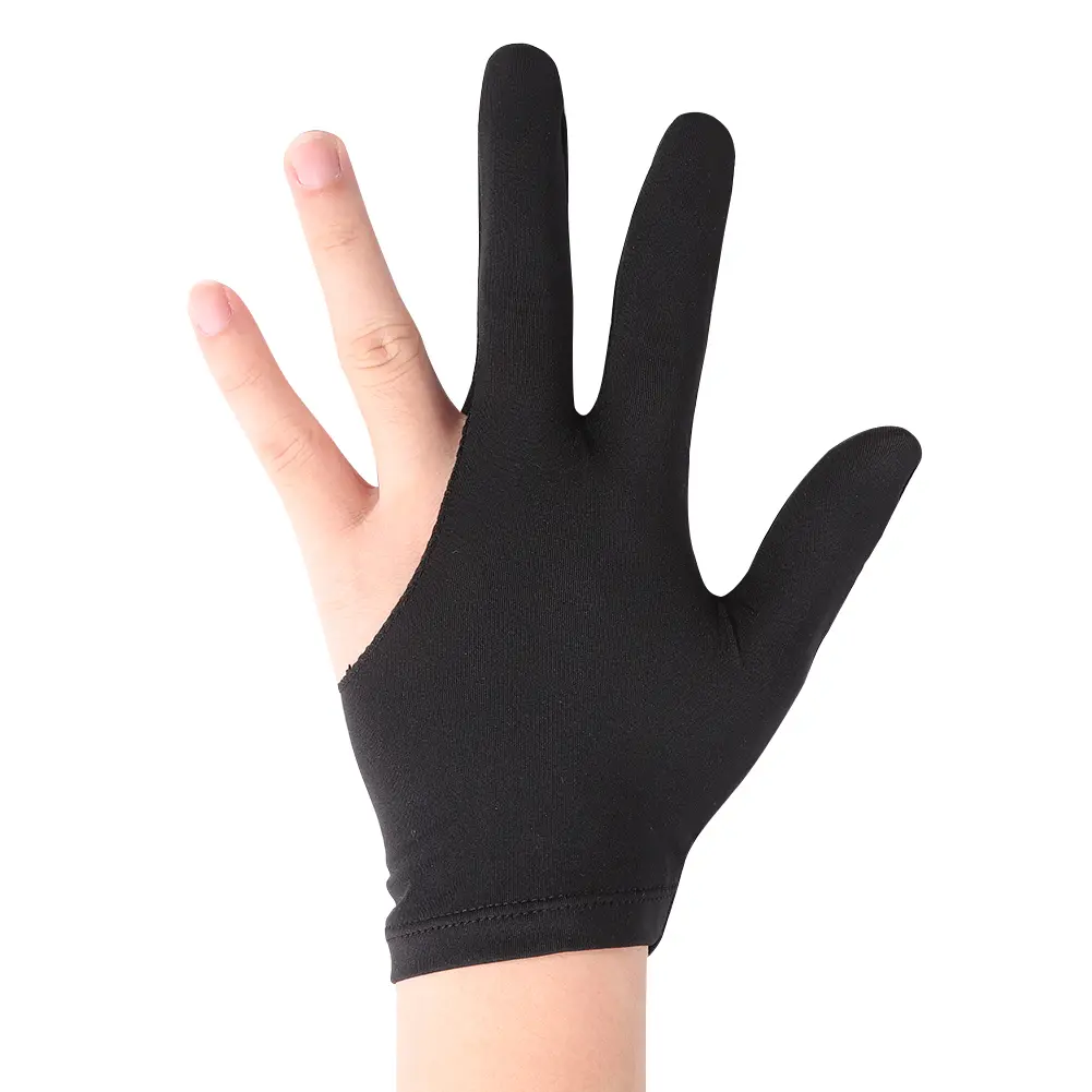 Găng Tay Bi-a Snooker, Kiểu Gậy 3 Ngón Tay Mở, Chất Liệu Lycra, Phù Hợp Tay Trái / Phải, Thông Dụng Unisex Bao Tay