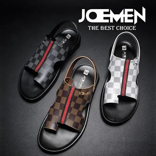Sandal Kulit JOEMEN S 50 PU Sintetis Sneakers Model Japit Terbaru New Fashion Outfit Kekinian Trendy Simpel Ringan Lentur Kuat Nyaman Import Hitam Original Laris Murah Harian Sekolah Kerja Lebaran Idul Fitri Cowok Hak Datar Putih Coklat Pria Sendal Jepit 0