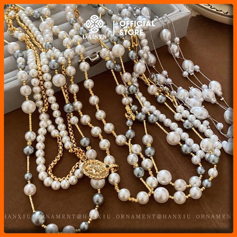    DAISYN     N887   Dây Chuyền Chuỗi Hạt Ngọċ Trai Nhân Tạo Dài 150cm Mang Áo Dài Sang Trọng Cho Nữ Phù Hợp Với Nhiều Dịp. 