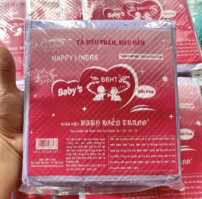 [Siêu Rẻ] Combo 100 Miếng Lót Phân Xu, Tấm Lót Sơ Sinh Cao Cấp Chống Thấm 3 Lớp Baby Hiền Trang Bỉm Cho Bé