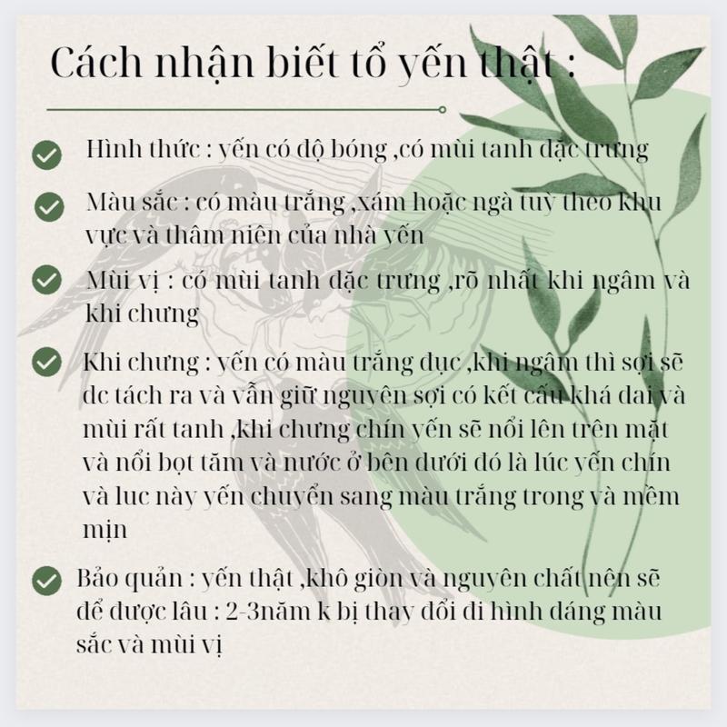 Yến Tinh Chế Vụn To 100gr 20tổ Full Size ( mặt trên phủ chân cục ) - Ông Chú Yến Sào 3