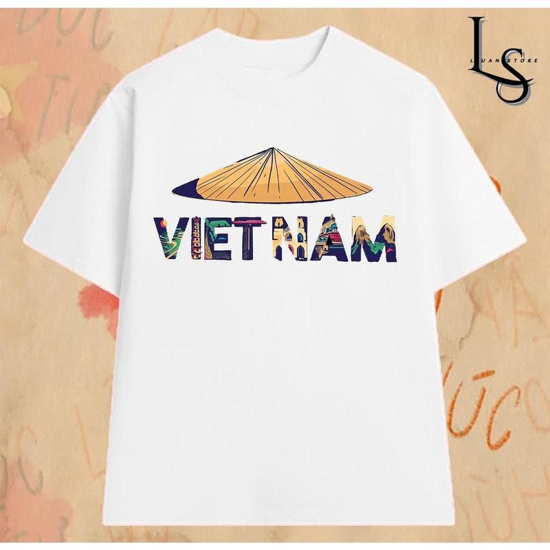 Áo thun unisex nam nữ, "vietnam Nón Lá" siêu xᶖnh, áo phông cotton 240gsm, bao đẹp 3