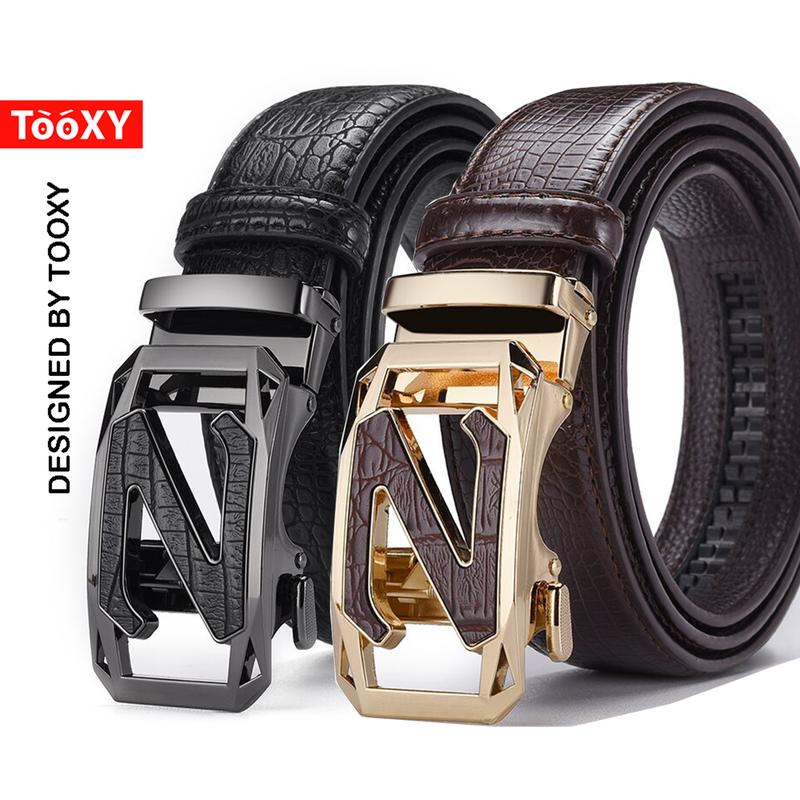 Thắt Lưng Nam Da Mềm Mặt Hợp Kim Chữ Z Khóa Tự Động Không Rỉ, Dây Nịt Nam Cao Cấp Sang Trọng TL71