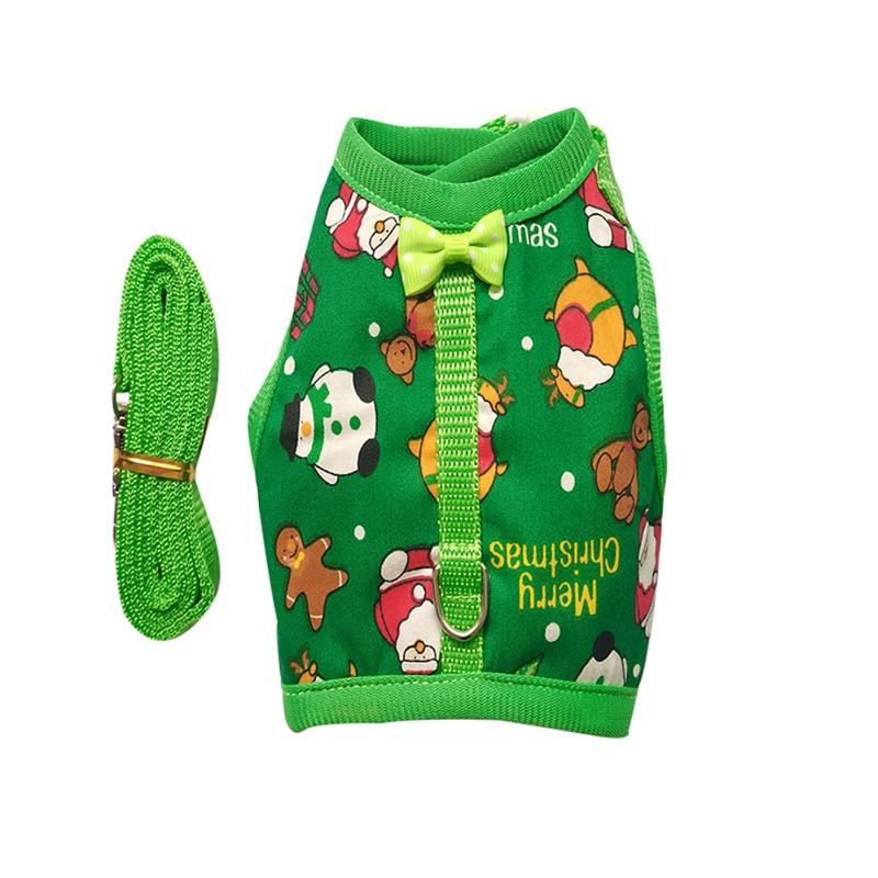 Product Introduction of Ferret Harness Leash Set for Outdoor Walking Adjustable Rabbit Christmas Vest 0