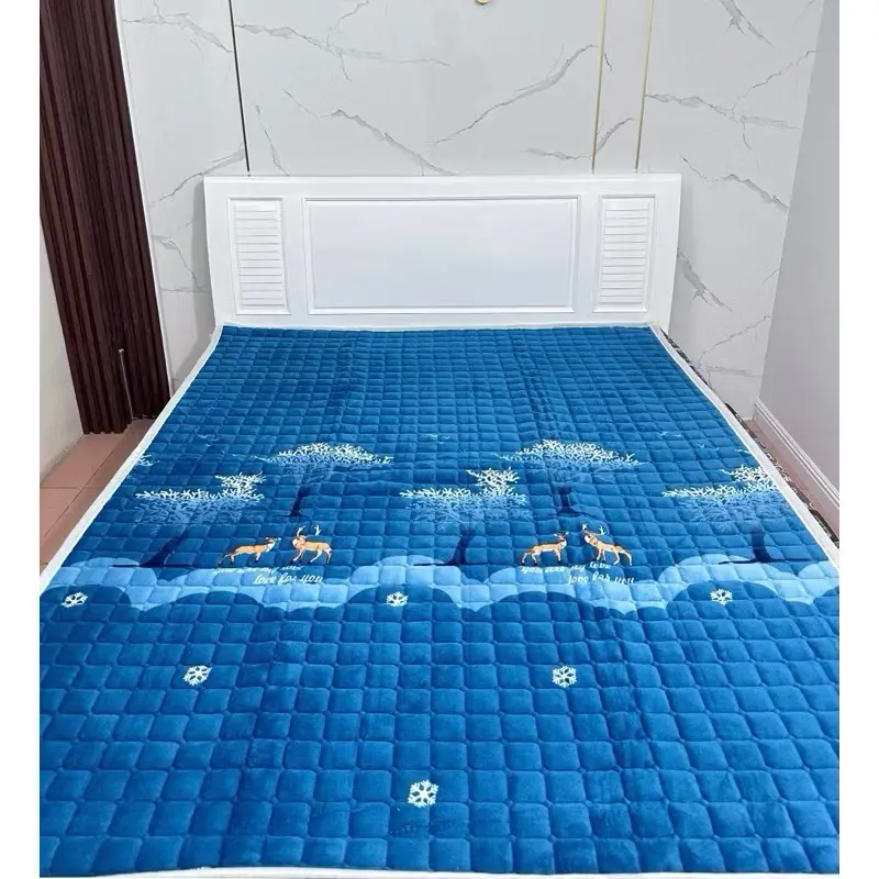 Thảm nỉ trải giường Thảm lông cừu cao cấp 3 lớp len lông cừu đa năng trải sản siêu dày, đủ kích thước, Mềm mịn, ấm ấp Nhập khẩu bởi H2T Bedding 6