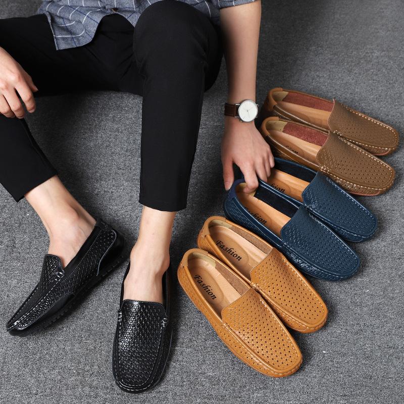 Product Introduction of Giày Da Cho Nam, Khâu Tay, Da Thật, Phong Cách Anh Quốc Ruoshuai, Xuyên Biên Giới, Ngoại Cỡ, Thiết Kế Khoét Lỗ Giày Doug Shoes 24