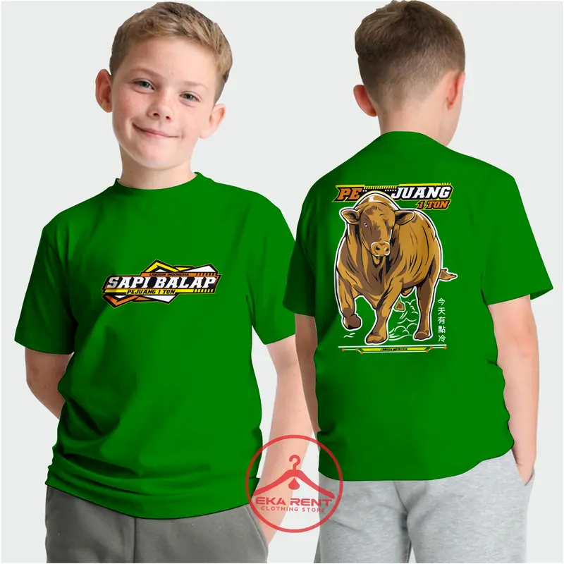 Kaos Anak Umur 1-13 Tahun Peternak Sapi Pejuang 1 Ton Limosin Lengan Pendek 8