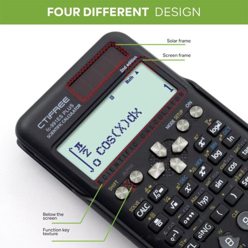 Product Introduction of homeh Creative Portable 991ES Plus-2nd Edition Scientific Calculator with Protective Case Student Stationery Function Calculato 417 Function Mathematics Study Tool 11