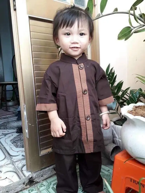 ĐỒ LAM ĐI CHÙA # MẪU LÃNH TỤ PHỐI - VẢI KATE - DÀNH CHO BÉ TRAI 1