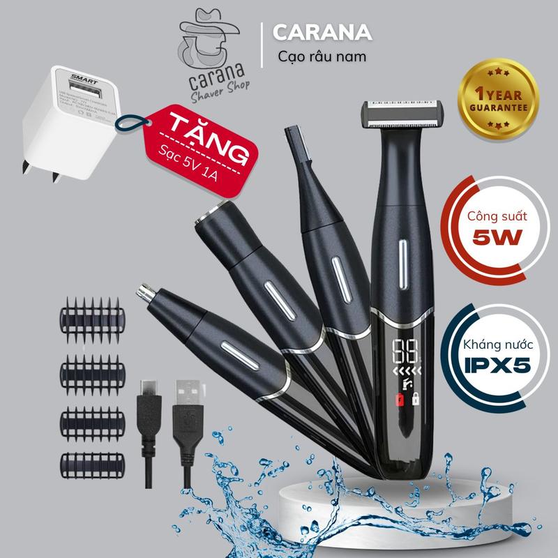 Máy cạo lông đa năng MEG 568 4in1 cạo lông mày, tỉa lông mũi, cạo lông mặt, tỉa râu, cạo lông nách, vùng kín bikini nam nữ an toàn cầm tay chống kích ứng bảo vệ da thép không rỉ chống nước IPX5