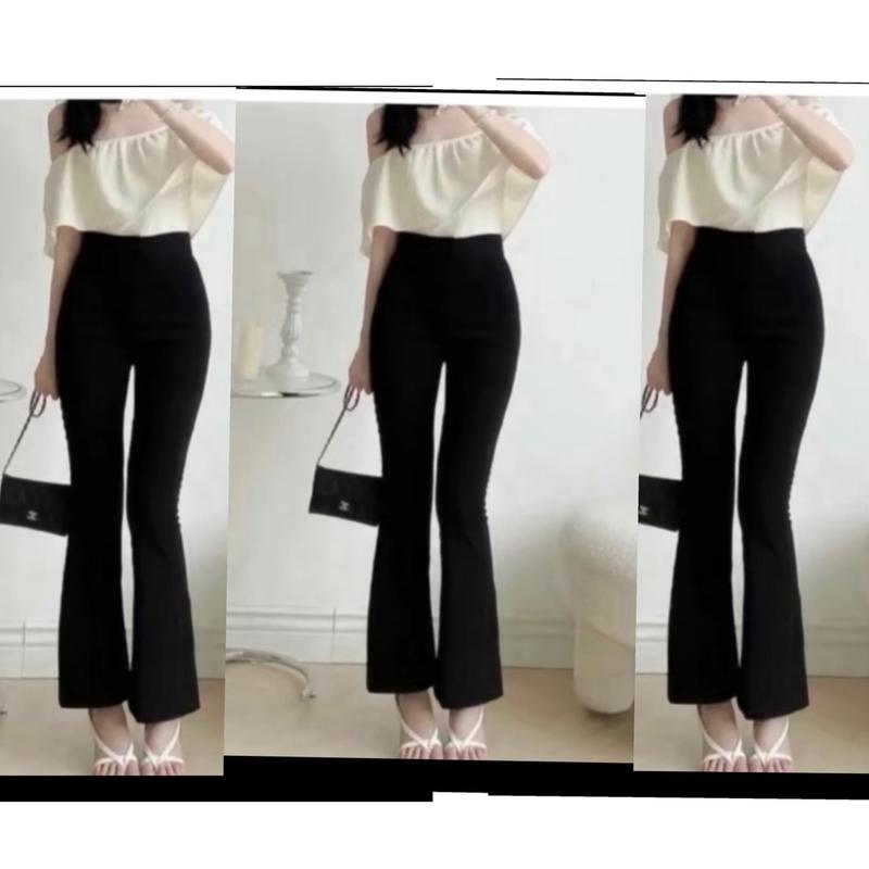 XẢ 105K 3 QUẦN ỐNG LOE vải thun mềm có độ co giãn tốt (Freesize 45-58ki) quần có túi (chiều dài quần 89cm) Nữ