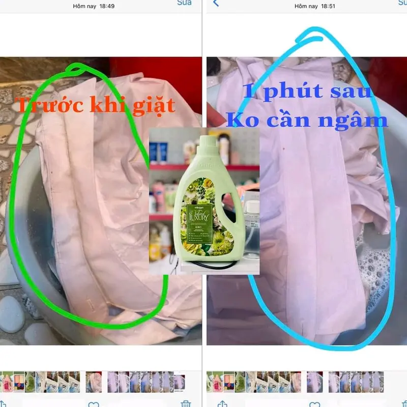 COMBO 2 CAN NƯỚC GIẶT XẢ ENZYM SINH HỌC MIN MIN CARE Làm Sạch 5