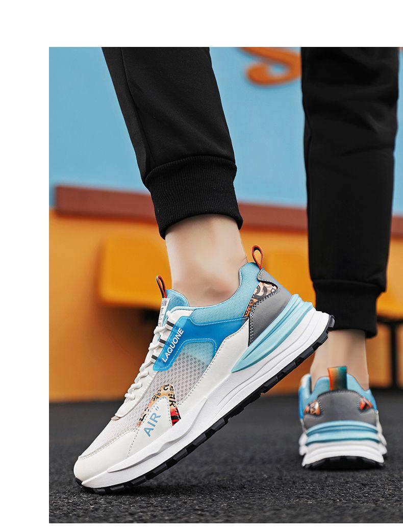 Product Introduction of Men's Shoes New Breathable Mesh Surface Wild Running Sneaker 2025 Spring Thin Soft Bottom Non-Slip Deodorant Teenagers 15