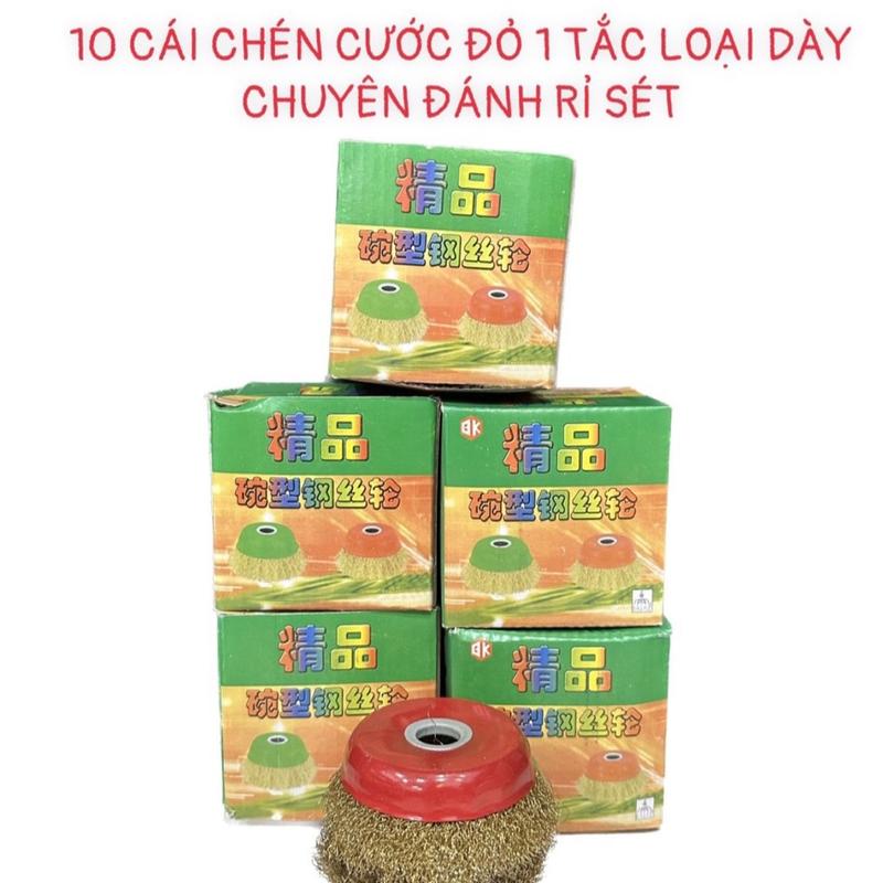 Combo 10 cái chén cước bánh cước thau chà sắt đánh rỉ 100mm hàng dày