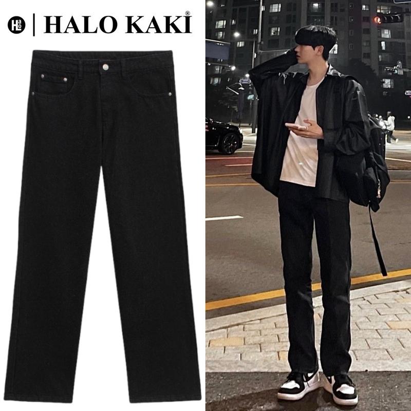 ĐEN/TRẮNG/XANH BAGGY - Quần jeans baggy ống suông rộng dài tới mắc cá - <ẢNH THẬT SHOP TỰ CHỤP> Trễ lưng Nữ Women Có Túi Pants Ong Denim