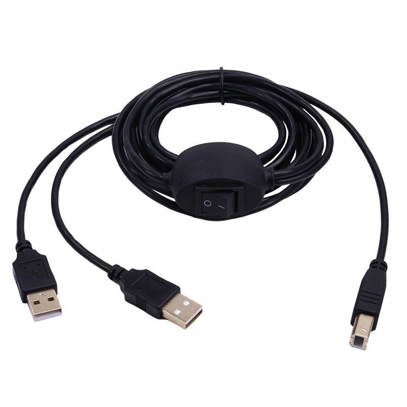 Cáp máy in 2 trong 1, USB A đến B, Nam đến Nam, Thích hợp cho máy in Hp, Canon,…