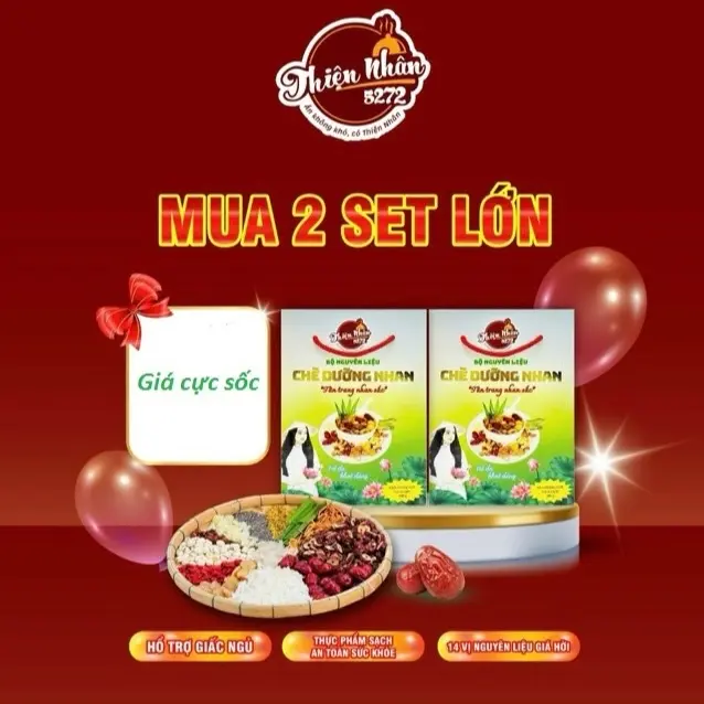 Sét 2 hộp chè dưỡng nhan 500gr nhà Thiện Nhân 14 vị có hoa Mộ Nước Trà Tea