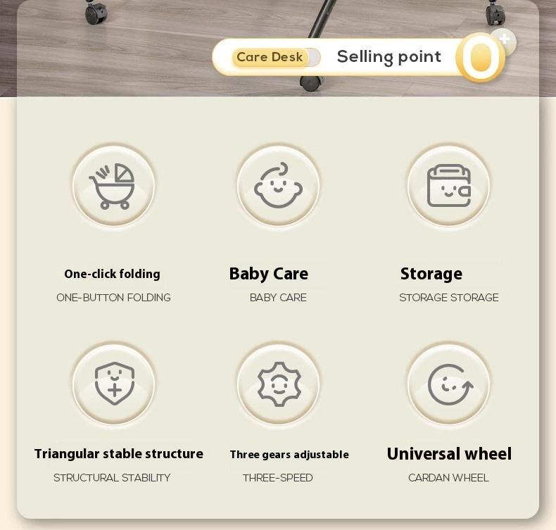 Product Introduction of 【SG Happy Baby】 [diaper changing table]Baby Diapers Changing Table Foldable Newborn Multifunctional 0-3 Years Old Care Diaper Nursing Table LAPN 1