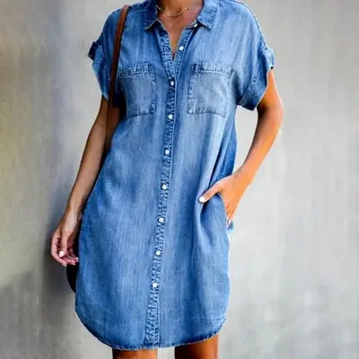 Long Sleeve Walmart Button Down Dress Walmart Shirt Dress TikTok Shop