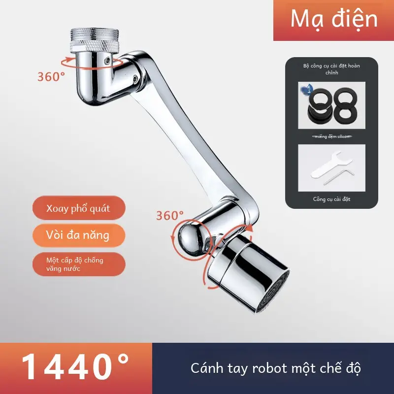 Mới Robot Arm Universal Vòi Lọc Extender Rotatable Chậu rửa phổ Splash Proof Mẹo