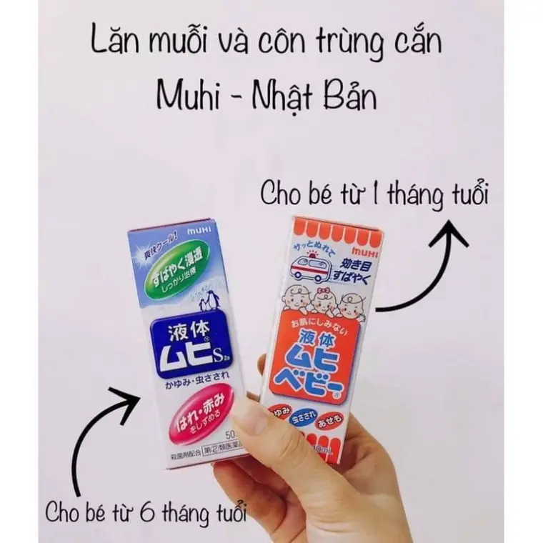 Lăn bôi muỗi MOHI giảm vết muỗi đốt và côn trùng cắn nội địa Nhật Bản cho bé