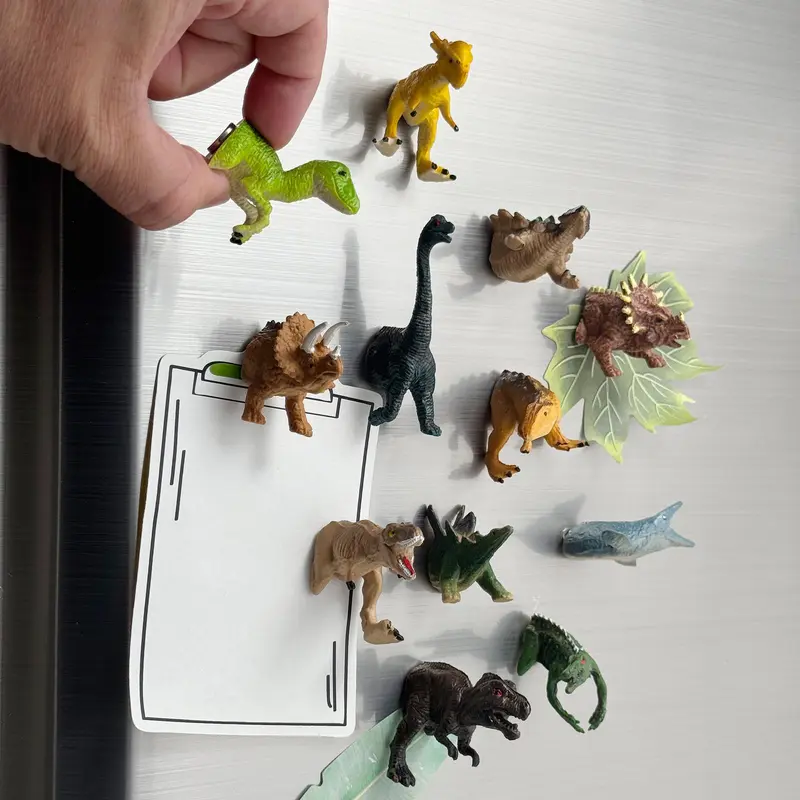 Cartoon Dinosaur Design Refrigerator Magnet, 12pcs/set Cute Creative Magnet for Fridge, Home Decor Supplies for Kitchen 2