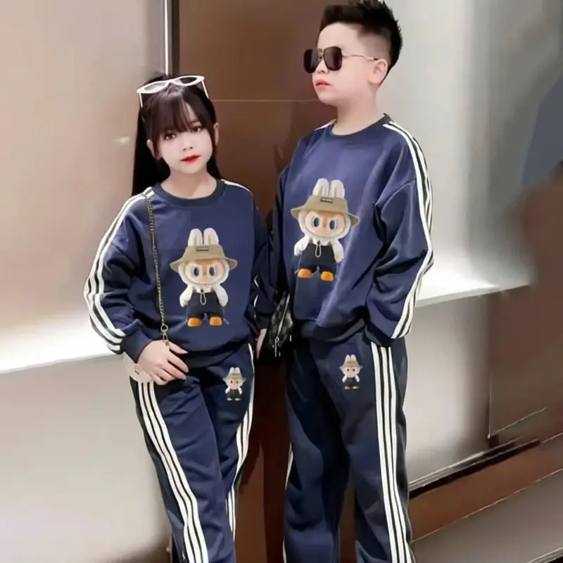 Bộ Quần Áo Thu Đông Bé Gái 14-48kg, Chất Nỉ Trần Bông Dày, Phong Cách Thời Trang, Bộ Dài Tay,Sét Đồ Cho Bé, Đồ Bộ Bé Gái & Bé Trai 8