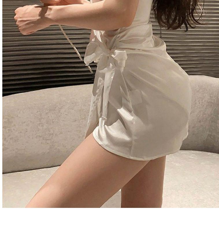 Product Introduction of Women's Nightdress Autumn Winter Sexy Sexy Pure Desire Backless Dress Slip Dress Lace-up Romantic Pajamas Home Wear 5