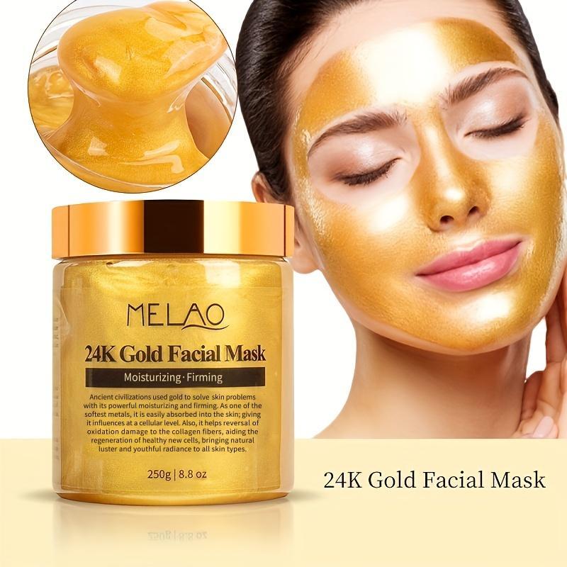 Mặt Nạ Vàng, 24k, Mặt Nạ Lột Vàng, Trẻ Hóa Da, Mặt Nạ Collagen, Cho Làn Da Hoàn Hảo, Giảm Nếp Nhăn Và Nếp Nhăn, Làm Sạch Mụn Trứng Cá, Thu Nhỏ Lỗ Chân Lông, Dưỡng Ẩm Và Làm Săn Chắc Làn Da Của Bạn, 250g 2