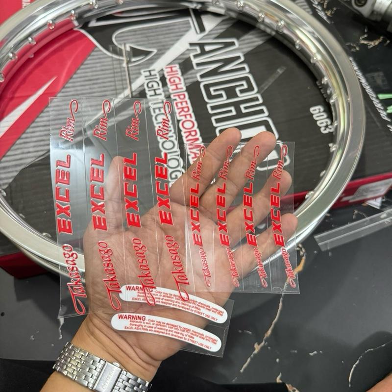 Tem EXCEL RIM UV cao cấp (tem nổi tháo bỏ keo nilongn trong) dán niềng nhôm Anchor và các loại niềng nhôm các loại