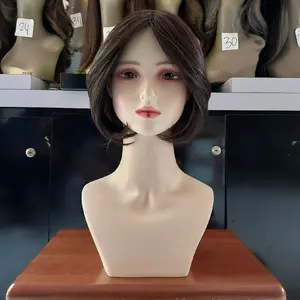 Full Handmade Lace Mono Rosy Short Hair Panjang 30 CM Dengan Synthetic Fiber Impor Premium