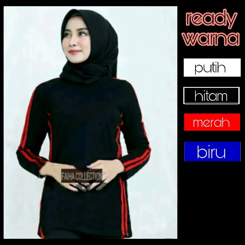 Atasan olahraga wanita baju senam lari kaos fitnes gym aerobik zumba 1