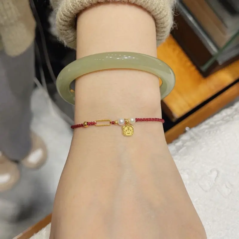 Vòng Tay Hổ Nhỏ Bán Chạy, Dành Cho Nữ, Năm Sinh, Hổ Hoàng Đạo Trung Quốc Dệt Dây Đỏ, Dây Đeo Tay, Quà Tặng Giáng Sinh, Thích Hợp Cho Bạn Gái Voi Phụ Kiện Ong Kiềng 1