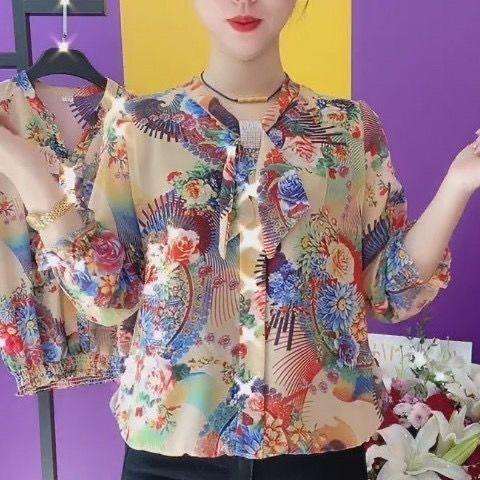 Product Introduction of Áo Cổ Bướm, Bộ Sưu Tập Mới Mùa Hè 2024, Trang Phục Cho Mẹ TRUNG NIÊN, Áo Tay Lỡ Ba Phần Tư, Dành Cho Nữ, Trẻ Trung Và Rộng Rãi, Bó Sát, Áo Cánh Dễ Phối Đồ, Được Đánh Giá Tích Cực [1113] 21