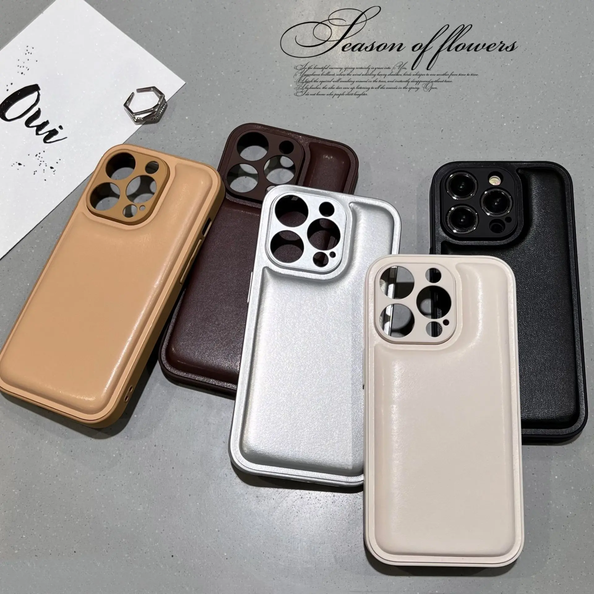 Autumn and Winter Soft Bread Leather Suitable for Apple 15Pro Max Apple 16 Solid Color Protective case for girls 11/12/13/14/15/16plus Cover Smartphone Cellphone Protection
