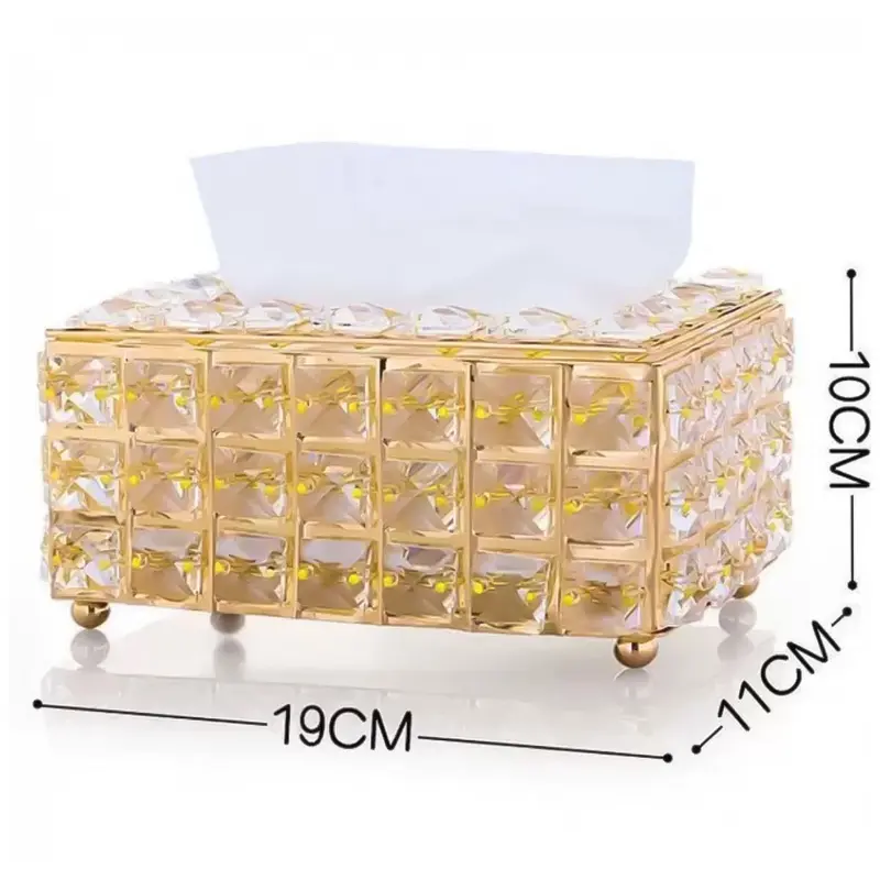 Nexxio Tempat Tisu Kristal / Tempat Tessue/ Kotak Tissue / Kristal Kotak Tissue Mewah / Tissue Box 4