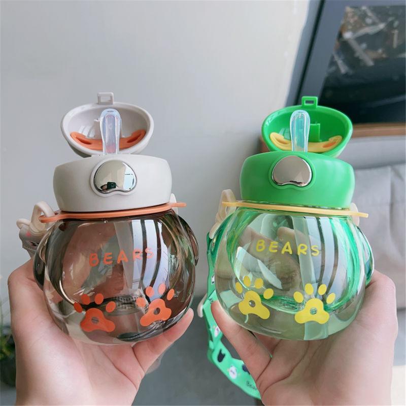 Cute Portable Childrens Sippy Cup, Fashionable Portable Handle Design, Coffee Cup, Cartoon Childrens Water Cup, Portable And Large Capacity 2